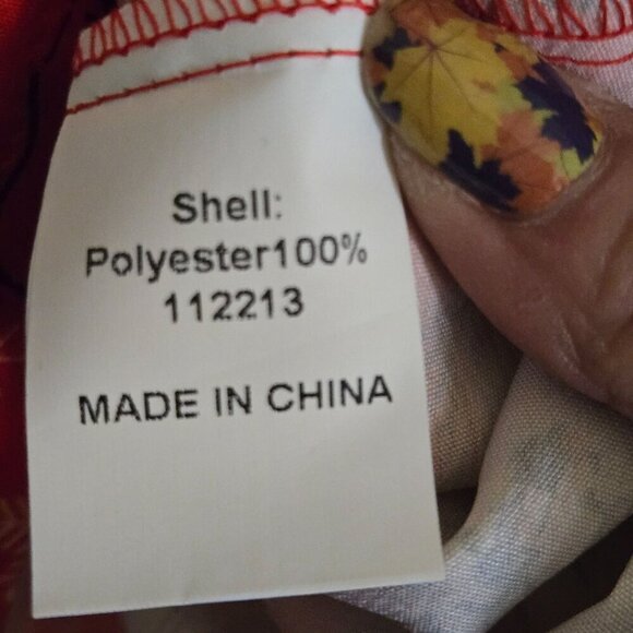 Unique Christmas Santa Balloon Sleeve V Neck Collarless Blouse Size XL - Picture 6 of 6